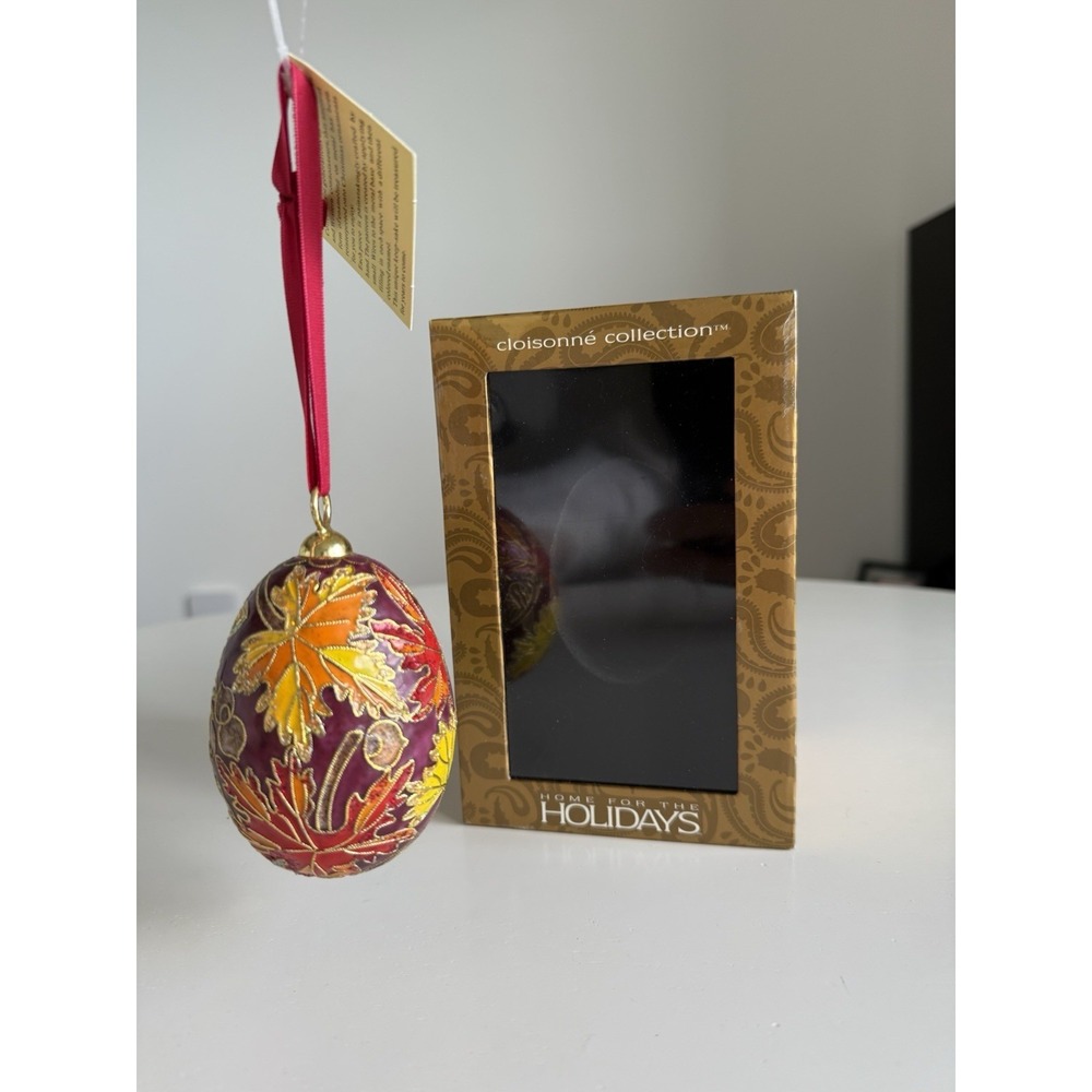 Cloisonné Collection Egg Ornament  Home For The Holidays